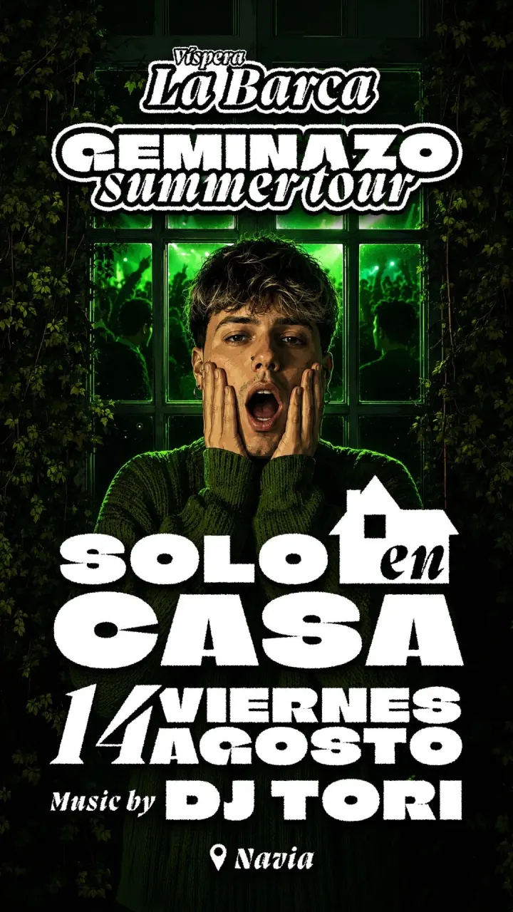 Cartel de Solo en Casa