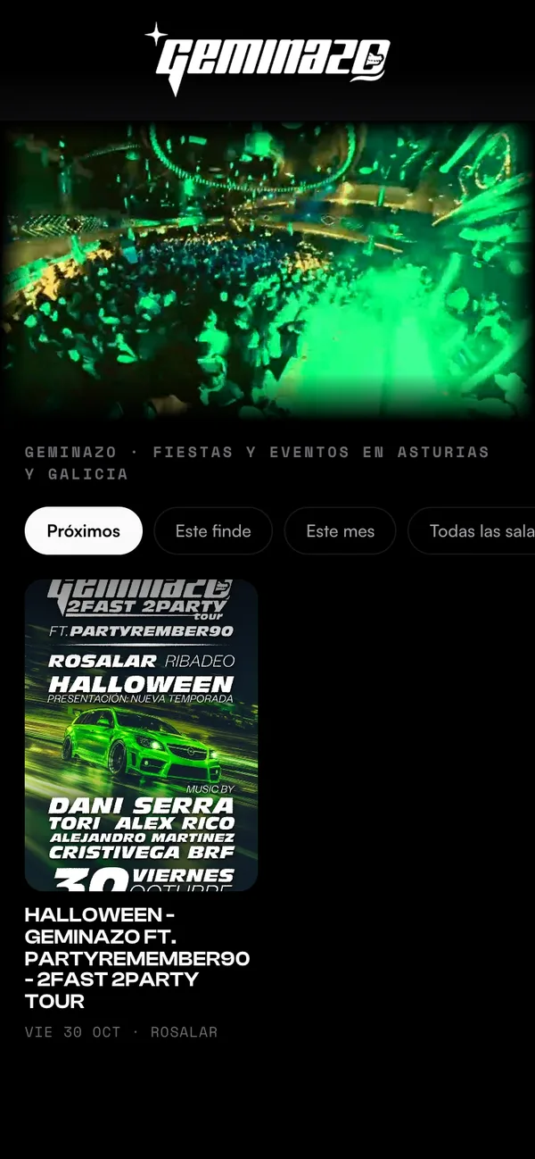 geminazo.com en el móvil, abriendo con la cabecera de vídeo